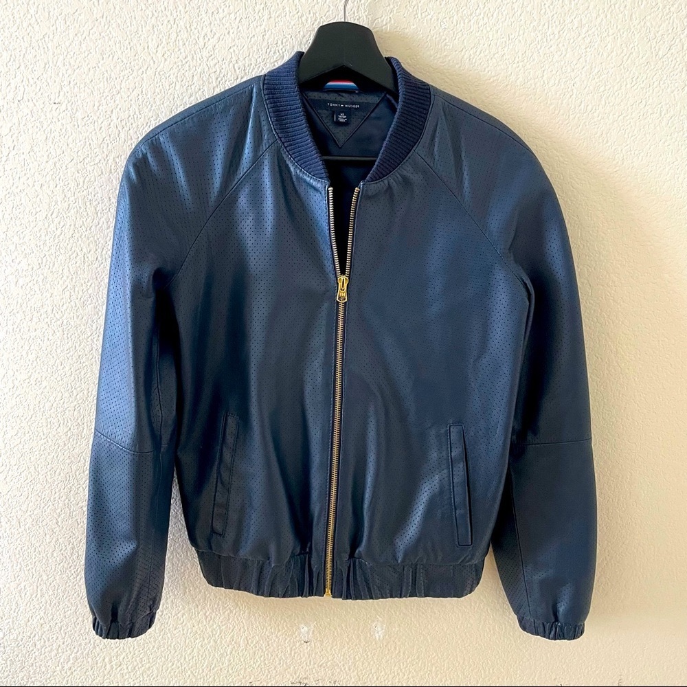 Tommy Hilfigir leather bomber jacket